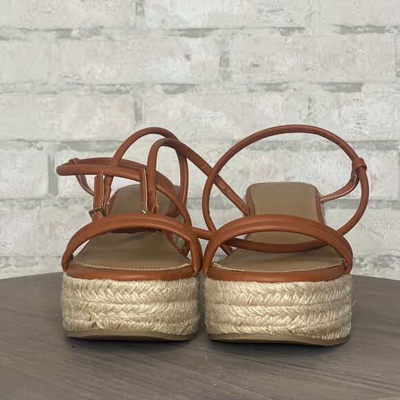 ASOS Design | Brown Platform Wedge Strappy Sandal - Picture 2 of 7